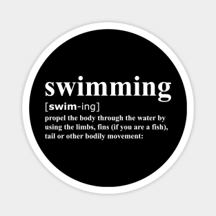 Swimming Dictionary definition white Magnet